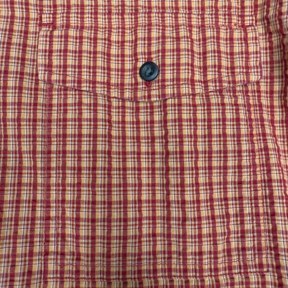 Men's EDDIE BAUER Relaxed Fit Plaid Quick Dry Button-Down Shirt- Size Lg. Tall - Picture 5 of 13